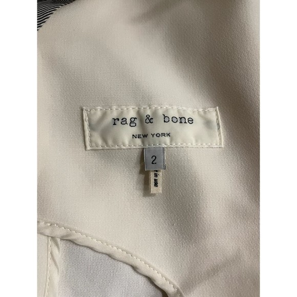 NWOT Rag & Bone White Blazer Hook Closure Formal Work Jacket Sz 2 Made in USA - Picture 6 of 9